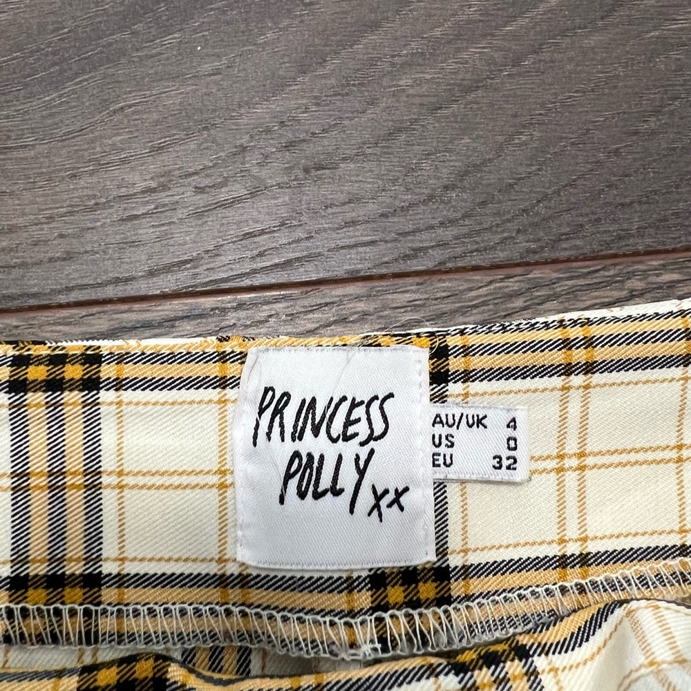 Princess Polly Plaid High-Waisted Pants - Picture 3 of 4